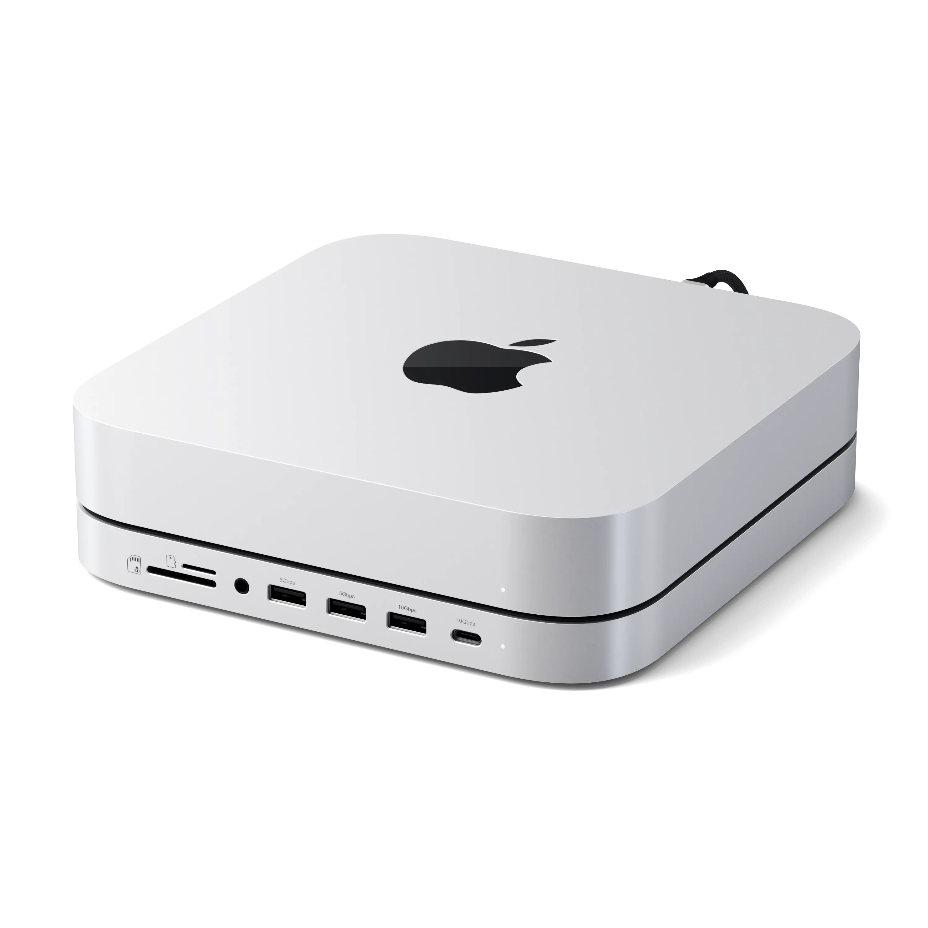 Satechi Mac mini Hub & Stand with SSD Enclosure for NVME/SATA M.2, Mac mini Dock with USB C 10Gbps, 3 USB A 5/10Gbps, 2.0 Audio Jack, for Mac Studio, Mac mini M2/M1 (Not Compatible with M4)