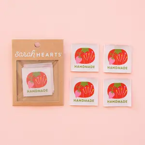 Tomato Pincushion Handmade Large Woven Labels