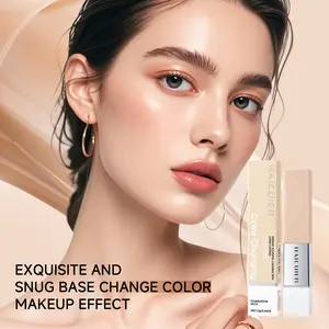 Dual-Ended Concealer Stick with Brush Head, Super Coverage Concealer, High Coverage Matte Finish Foundation, Long-Lasting Natural Makeup for Daily Use & Travel