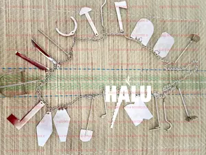 Cadena de Achaba/ Ashaba para Ogun pequeña/ Yoruba Santeria