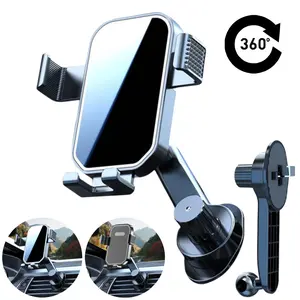Phone Holder Mount for Car Air Vent, Car Cell Phone Mount Stand with Metal Hook Clip, 360° Rotation, One Button Release Universal for iPhone 17 16 15 14 13 12 11 Pro Max Plus,for Samsung Galaxy S24 S23 S22 S21 S20 S10+ S9+ Note 9 Smartphone Accessories