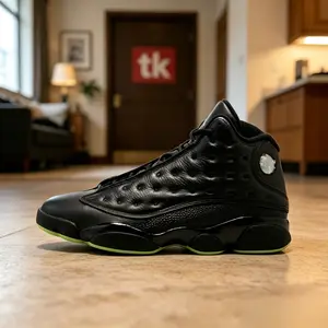 Foamposit Penny Men's Designer Basketball Shoes, University Retro Sneakers with Floral Pop Culture Casual Trainers  Retro Basketball Shoes for Men Women Glow in the Dark Black High Top Sneakers Classic Retro  Casual Shoes Athleticrue to Siz