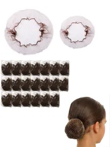 Hair Net for Kids, Invisible Hair Nets 20PCS 30cm Hair Nets for Buns, Bun Hair Nets for Ballet Girls Hair Accessories Set for Hair Styling,Women,Girls-Brown(12inch, Brown)