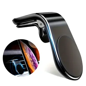 1PC Magnet phone holder car air outlet L holder navigation magnetic suction Universal Car Mount