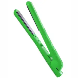 Herstyler Colorful Seasons Flat Iron - Travel Friendly Dual Voltage Flat Iron 1.25 inch - Ceramic Dual Voltage Hair Straightener - Pink Straightening Iron with Negative Ion Technology to Fight Frizz- Green Smooth Adjustable Hair Straightener