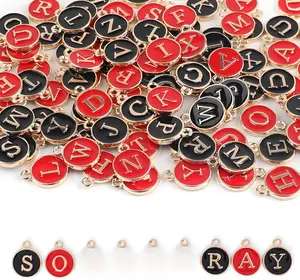 104 count Letter Charms for  Making,Charm for Bracelet Initial Charms,Double Sided Metal Letter A-Z Alphabet Charm