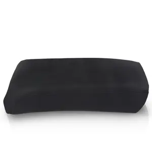 CROSSDESIGN Leather Console Lid Armrest Cover Black Fit For 2011-2018 Ford Explorer
