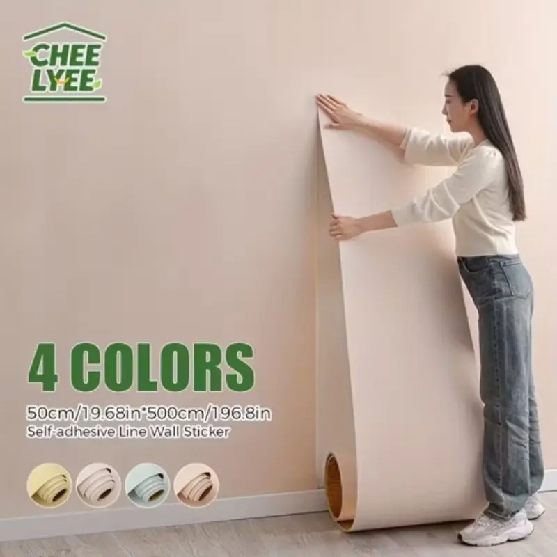 Self-Adhesive Hemp Wallpaper, 5mm Thickened Edition, Indoor Wall Decoration Sticker, Sound-Absorbing, Moisture-Proof, Fireproof, 50x300cm/500cm