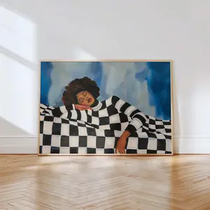 [UNFRAMED POSTER] Abstract People Large Wall Art Contemporary Artwork Proud Afro Woman Modern Print Living Room Wall Art Black Female