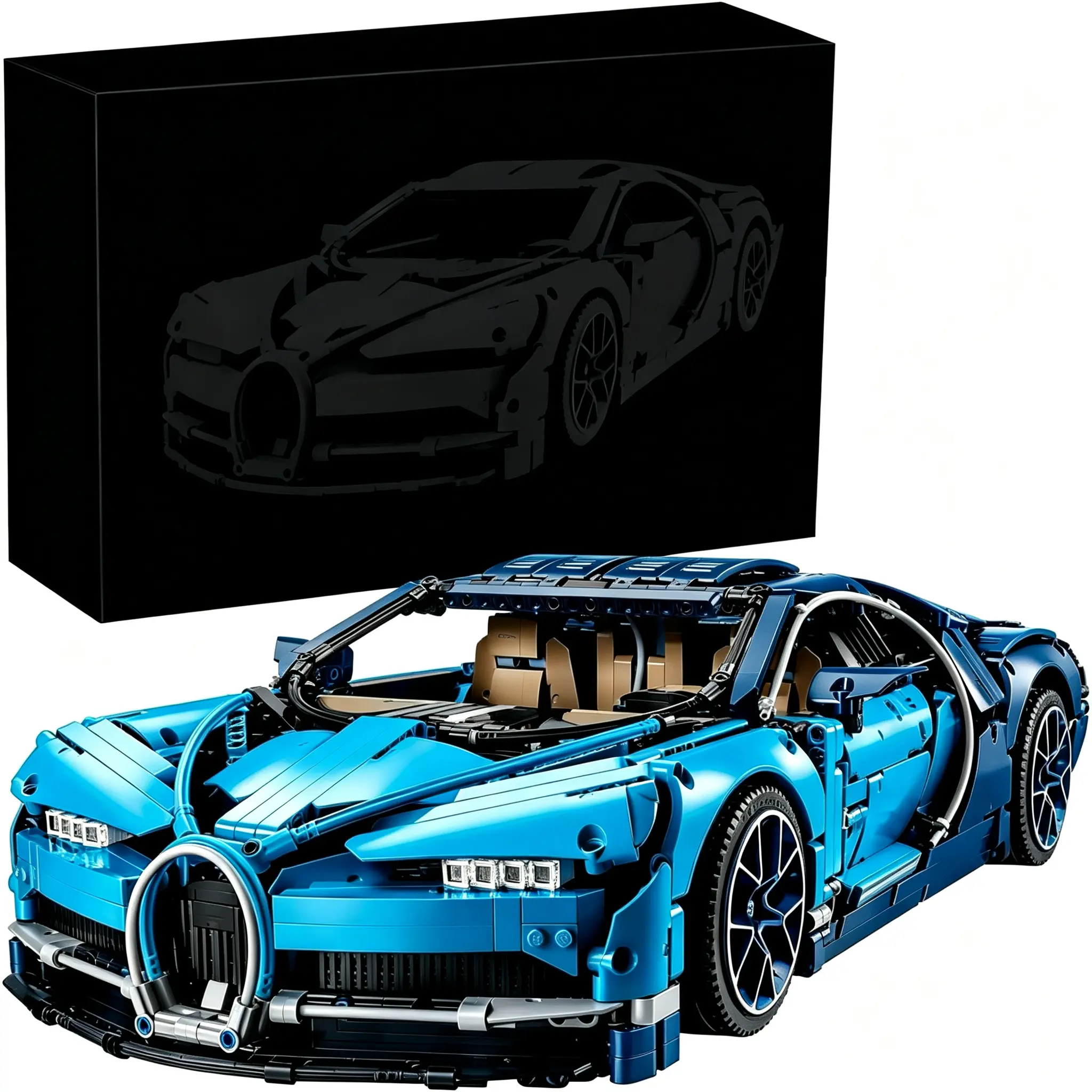 1:8 Scale, 3599 Pieces Car Building Set, Gift for Adult Racing Fans, Race Car Collectible Model with W16 Piston Engine and 8-Speed Gearbox.