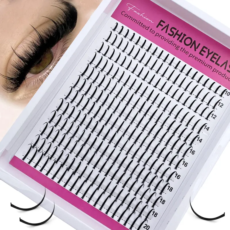 200pcs Spike Lash Extension Eyelash Clusters, Manga Cluster Eyelash 14-20mm, Anime Lash Clusters, Spiky D Curl Fairy Lashes, Diy False Eyelashes, Eyelash Extensions, Longer Looking Eyelashes, Fashion Eyelashes, Cosmetic False Eyelashes