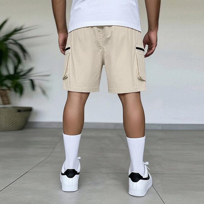 Men's Clothing Men's Overalls Straight Shorts with Zipper Casual Fashion Trend Summer