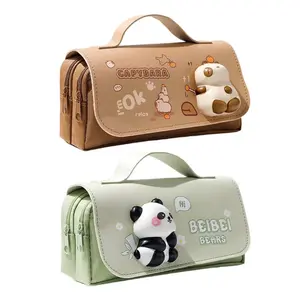 Capybara Pencil Pouch cute panda Pencil Case Organizer for Girls Large Capacity Marker Pouch Pen Bag Fidget Aesthetic Pencil Bag