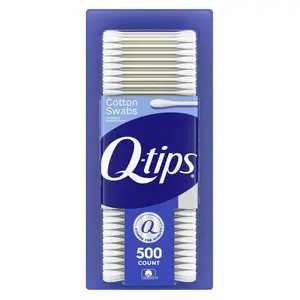 Q-tips Cotton Swabs For Hygiene and Beauty Care Original 100% Cotton 500 Count Soft Buds on Durable Paper Sticks Perfect for Ear Cleaning Baby Care & Electronics