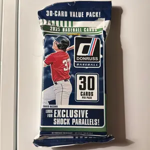Donruss 2025 MLB Baseball Value Fat Pack 30 Cards Exclusive Shock Parallels Collectible Trading Cards