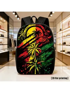 Reggae Music, Lightweight, Large-capacity Unisex Backpack with Adjustable Shoulder Straps, Side Pockets, Suitable for Casual Wear, Commuting, and Multiple Uses. Ideal for Hiking, Mountaineering, and Adventure, as Well as as a Laptop Bag.