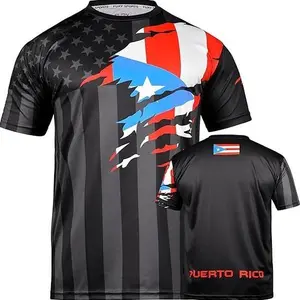 USA & Puerto Rico Flag Mix Soccer Jersey, Puerto Rico Soccer Jerseys , Jersey De Puerto Rico For Men Women Youth and Kids