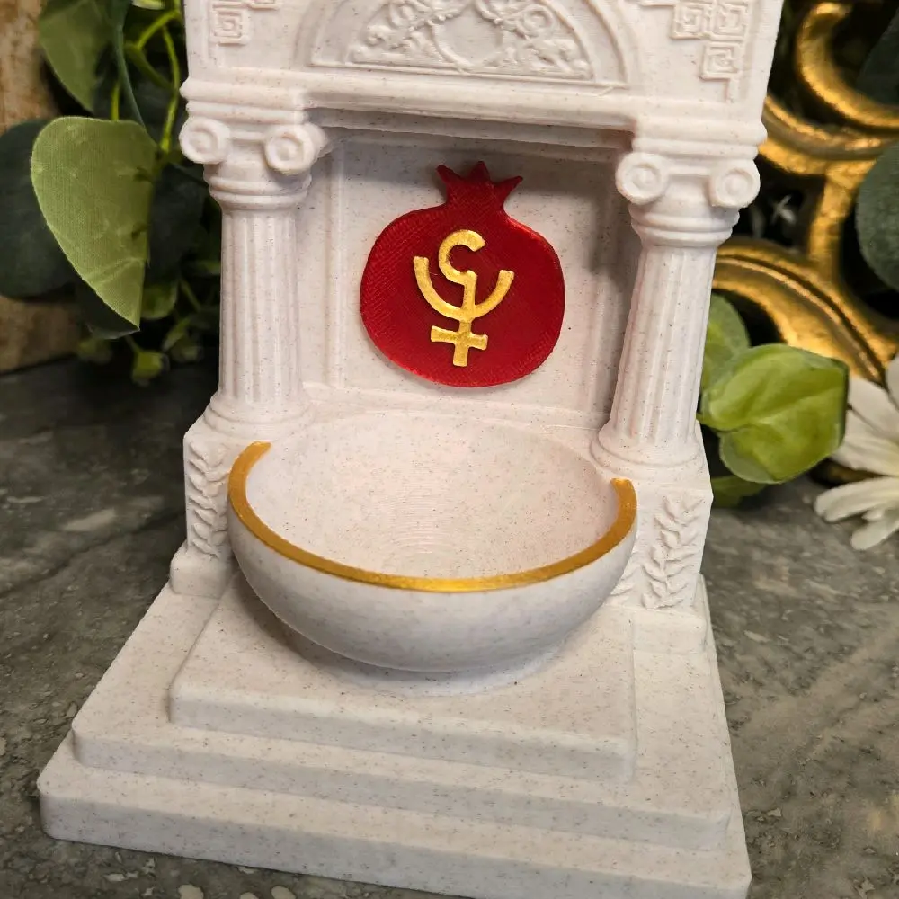 Persephone Mini Altar Greek Goddess of Spring and the Underworld Handcrafted Altar for Hellenic Worship and Ritual Decor