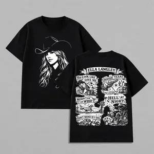 Ella Langleyy The Dandelion Album 2026 Tee T-Shirt Menswear Top Heavy Cotton Unisex Oversize Country Music Vintage Graphic Streetwear Cotton Tee for Men and Women Fans