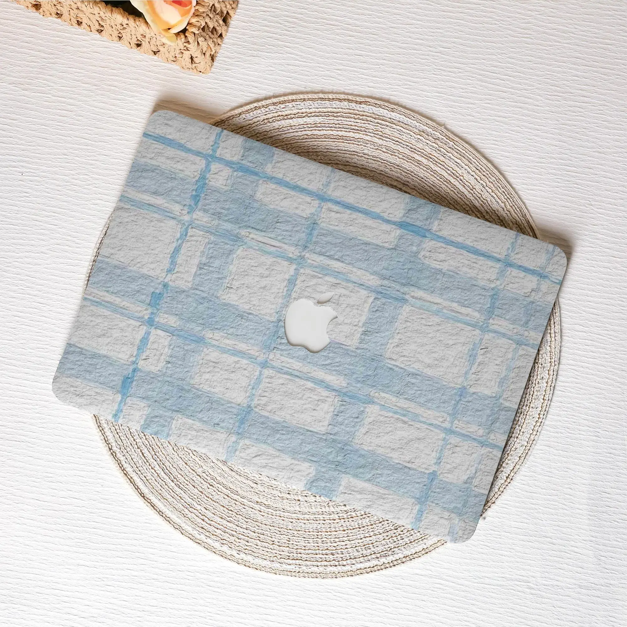 Blue White Checker MacBook Case for MacBook Air 15 13, MacBook Pro 16 14 13 Inch,  MacBook Protective Case Cover