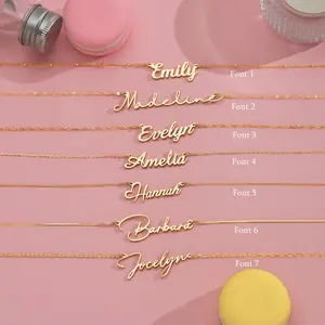 Personalised Name Necklace, Custom Gold Plated Name Jewellery, Minimalist, Personalized Gift For Her, Birthday Gift For Mom, Christmas Gift