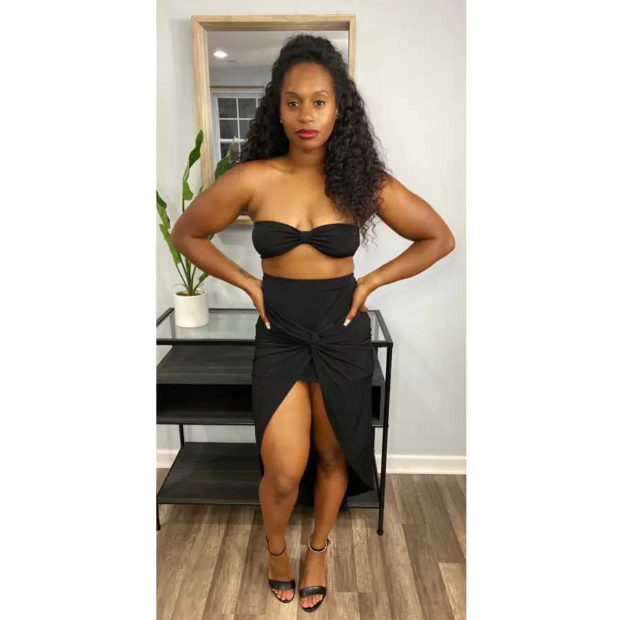 Tube top skirt set