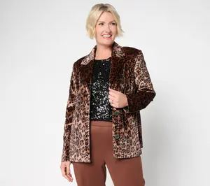 by Stacy London Single Breasted Velvet Blazer