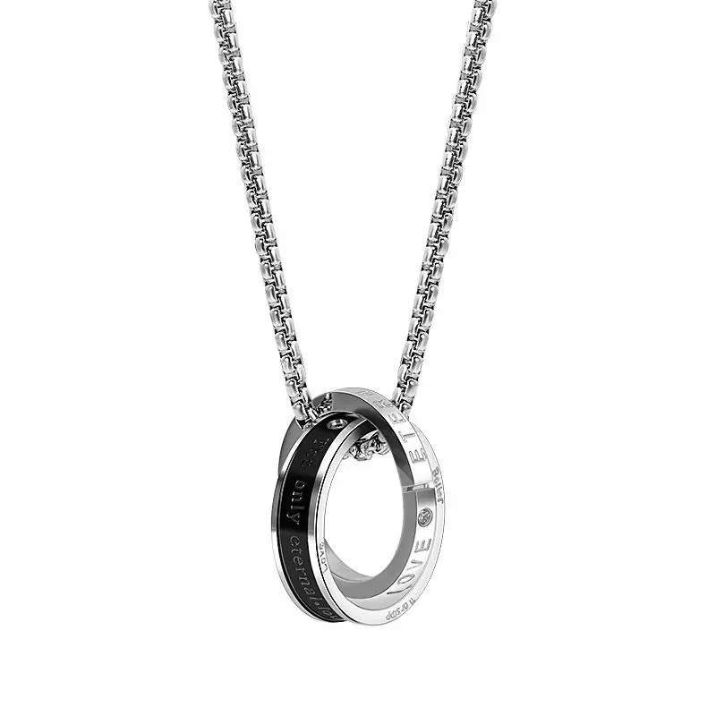 Non-Tarnish Bold Pendant Titanium Necklace - Solid Titanium, Fade Resistant, Minimalist High-End Fashion Jewelry for Daily Wear