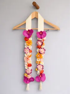 Violet Bloom Sash - Floral Sash with Violet, Cream, and Pink Flowers for Special Occasions