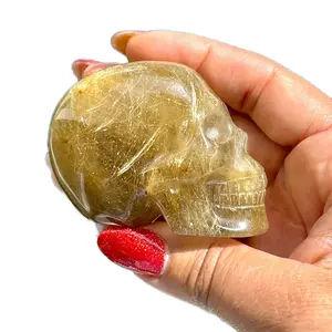 Rutilated Quartz Crystal Skull at Urban Rutile • by Urban Rutile