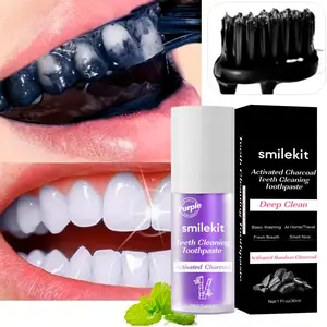 1-PACK Mint Flavor Bamboo Charcoal Whitening Toothpaste, Lightweight Toothpaste, 30ML Mint Flavor, Deep Cleaning, Fresh Breath, Travel Portable