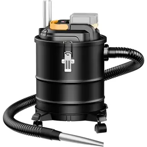 Cordless Ash Vacuum, for DeWalt 20V Max Battery, 4Gallon Portable Vacuum Cleaner, Black, with Hose Nozzles HEPA Filters Wheels, for Pellet Wood Stove BBQ Grill (Bare Tool ONLY)