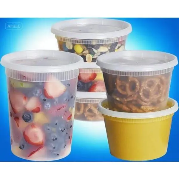 48-Count Leakproof Food Storage Containers with Secure Lids - 8 oz, 16 oz, 32 oz Plastic Meal Prep Containers for Leftovers & Freezer - Reusable, Stackable, BPA-Free Dishwasher-Safe Containers