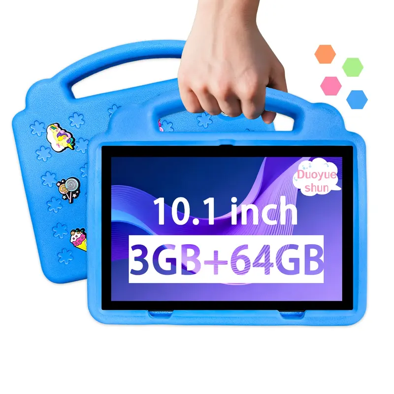 10.1 Inch Touchscreen Android Learning Tablet PC with Sim Calling & Phone Functions, Parental Control, Dual Camera, HD Display, Shockproof Case, Ideal for Learning & Gaming