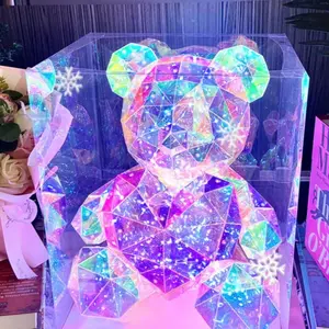 Handmade Cyber Galaxy LED Bear - Unique Home Decor Decoration