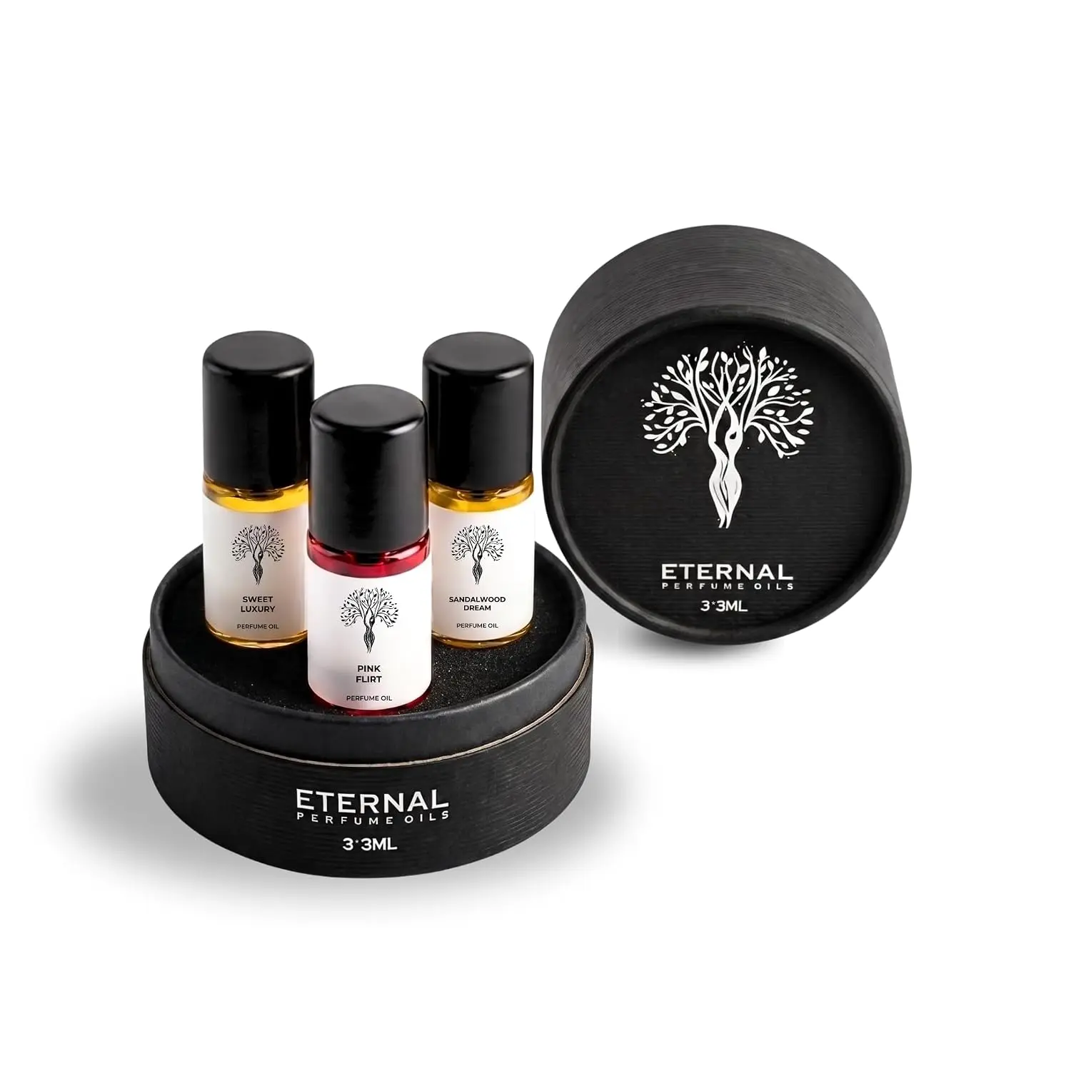 Eternal Perfume Oils - Discovery Gift Set for Men & Women 3 x 3ml - Alcohol-Free, Long-Lasting, Travel-Friendly