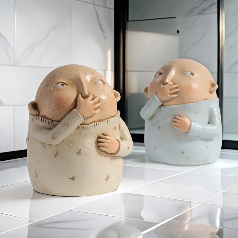 1pc, a Statue of a Boy Pinching His Nose, a Humorous Bathroom Sculpture Craft, a Fun Resin Ornament Suitable for Home Decoration, Appropriate for Both Indoor And Outdoor Use, Ideal for Decorating Living Rooms, Bedrooms, And Bathrooms