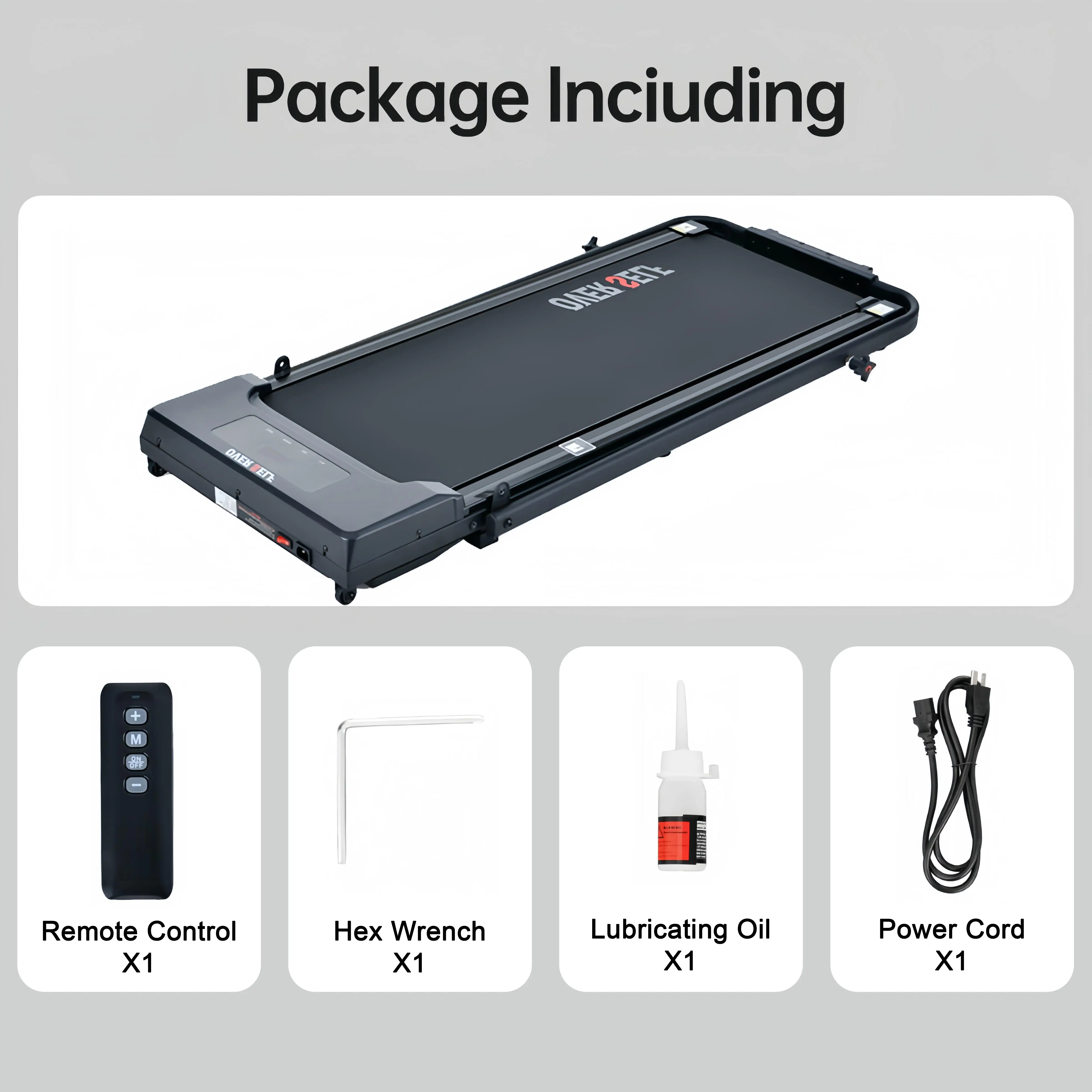 OVERSELF 2-in-1 Walking Pad Treadmill with Handlebars, Adjustable