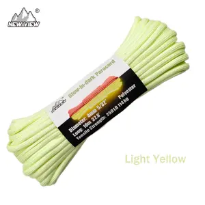 4mm Glow-In-Dark Paracord, 250lb Strength, 10m Long, Light, Ideal for Camping, Braid, Art, Wall Decor, Outdoor Activities
