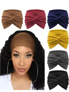 Solid Color Wide Hair Band, Boho Style Hair Accessories for Women & Girls, Minimalist Headwear Suitable for Thick Hair, Chic Headbands