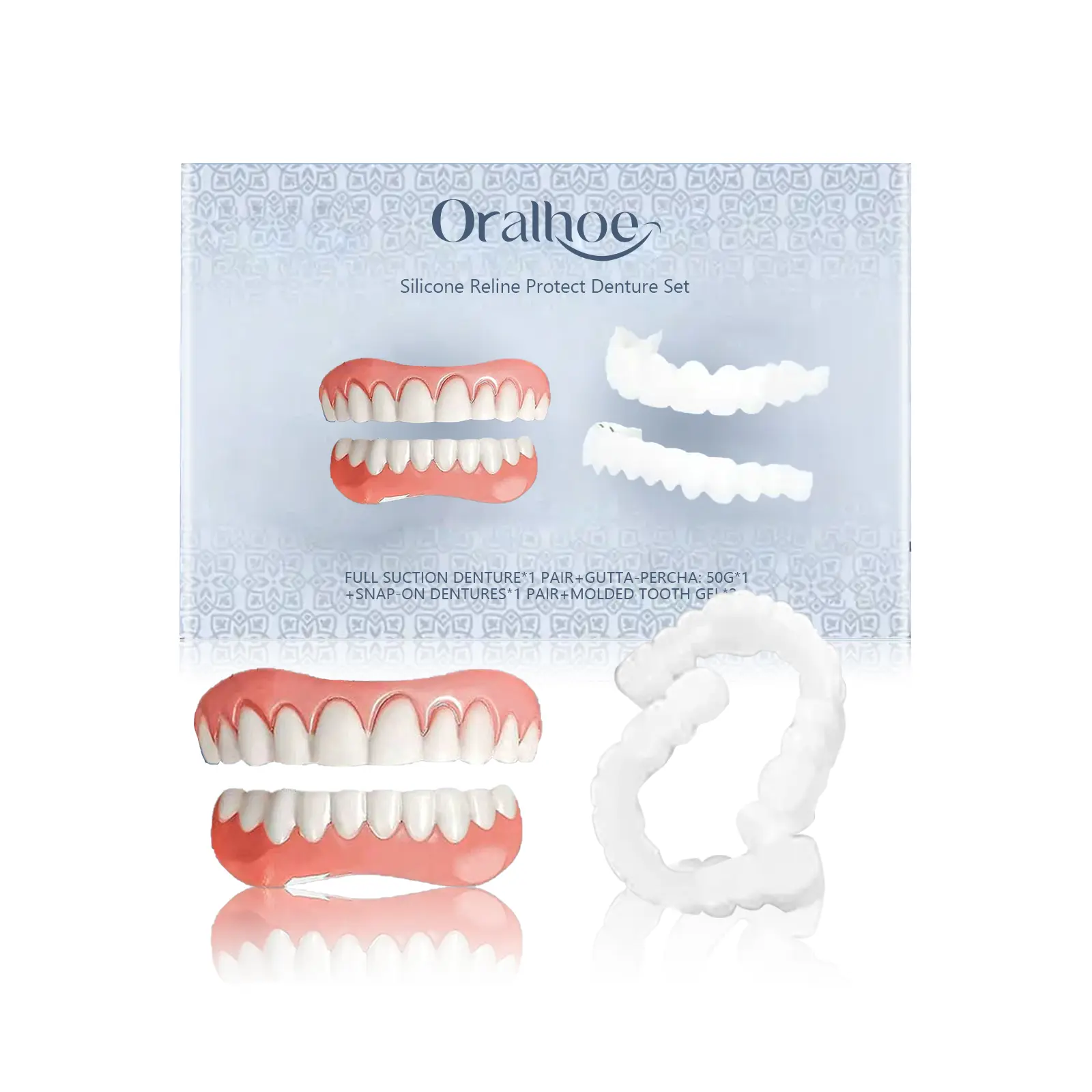 Oralhoe Decorative Teeth Appearance Kit, Comfort‑Material Oral Cosmetic Accessory, For Improved‑Looking Smile Daily Beauty Set