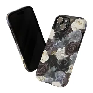 Dark Floral Phone Case, Flower Pattern Phone Case, Gifts for Her, spigen iphone case, video games
