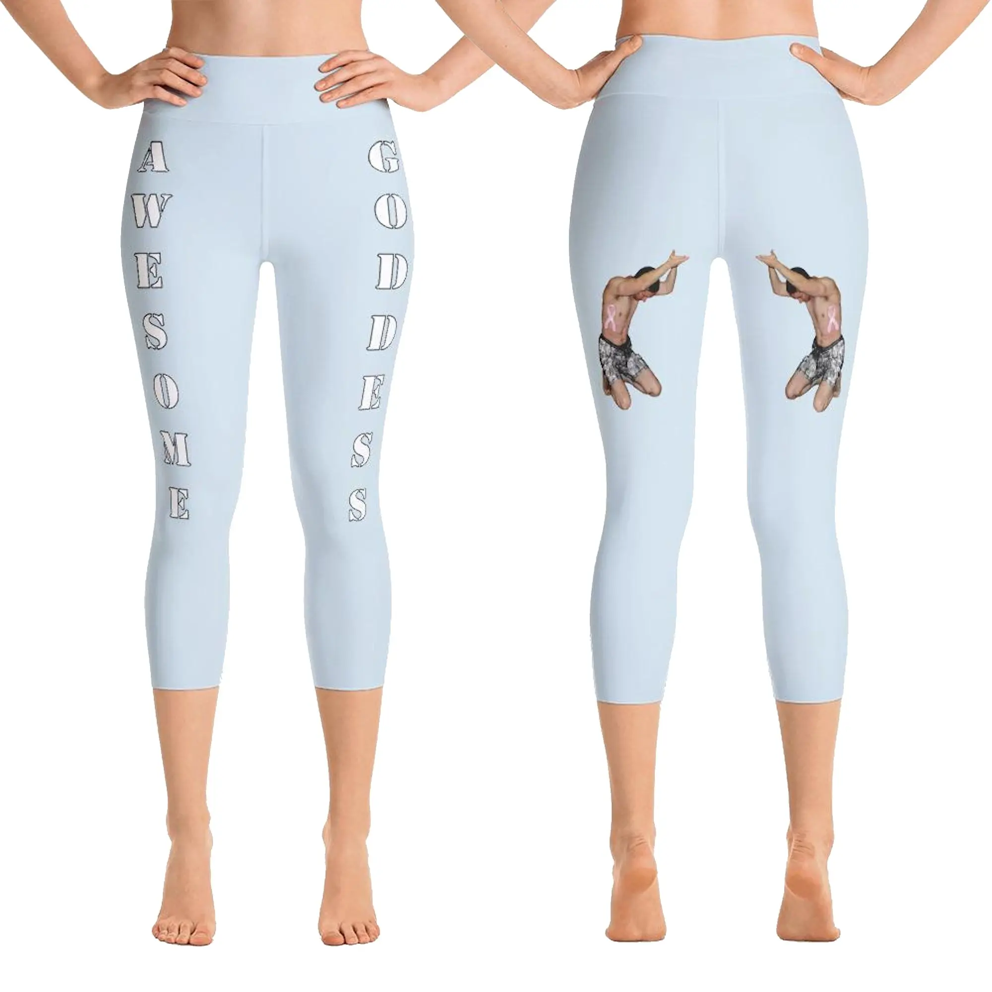 Light Gray Viral Awesome Goddess Leggings: Subtle Sophistication
