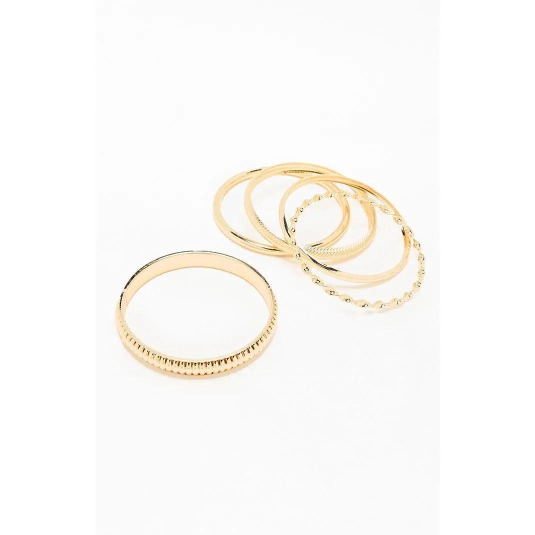 Pacsun Women's Evelyn Metal Bangle Set