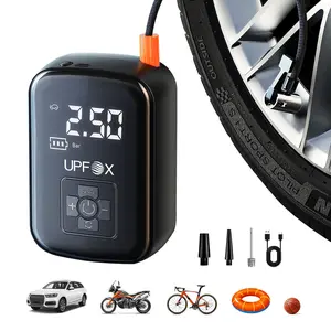 LEIBOO Portable air compressor，150PSI，2X fast inflate, tire pressure monitoring，4 inflation modes，3-in-1 mini cordless inflatable pump，For Ball、Bike、Motorcycle and Car tyre inflatable-Multifunctional Auto Accessories！Fathers Day Gift！