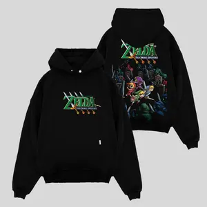 Zelda- Four Swords Adventures Cotton Hoodie Sweater T-Shirt, Premium Oversized Graphic Tee, Retro Gaming Streetwear, Acid Wash Unisex Fan Apparel, Dark Fantasy Gamer Gift
