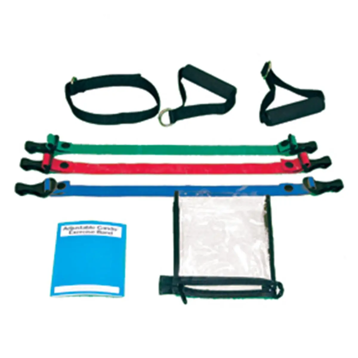 212 MAIN Portable Adjustable Resistance Training Modular Kit - 3 Bands (Red, Green, Blue), Lightweight, Quick-Hooks, Three Bands