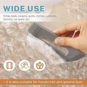 Pet Hair Removal Tool, Reusable Soft Rubber Scraper for Cat Dog, Animal Hair Remover for Furniture, Efficient Cat Hair Cleaner