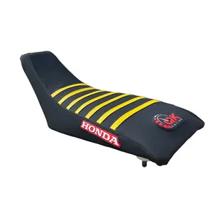 QK Racing compatible HONDA TRX 400EX MULTI GRIP SEAT COVER 1999 2007 Black/Yellow Ribs