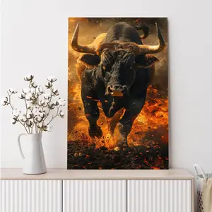 High-Quality Preppy Buffalo Print Canvas Wall Decor Fine Art Poster - Y2K Trendy, Chic Vibe Statement Piece for Dining Room Girls Room
